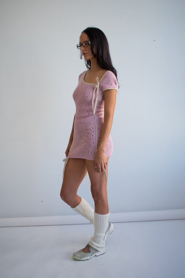 Moth-Hole Dress in Pink