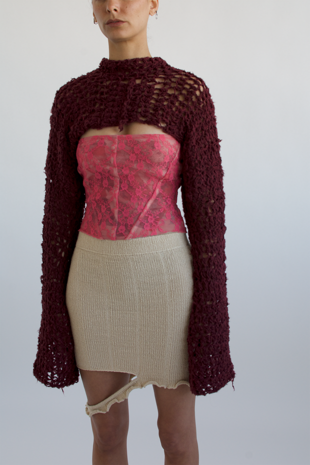 Knitted Skirt with Hem Detail