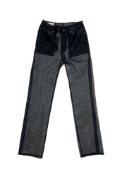 Organza Sheer Pants in Black